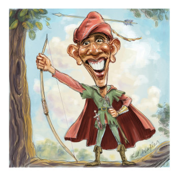 Barack Obama como Robin Hood, por Ed Wexler