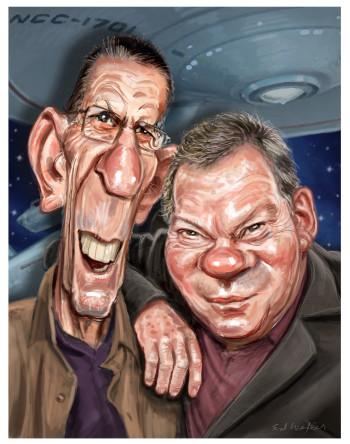 William Shatner y Leonard Nimoy by Ed Wexler